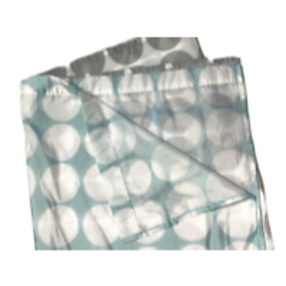 Blue Gray Polka Dot Shower Curtain Lightweight Bathroom Decor Printed Circles - Picture 5 of 5